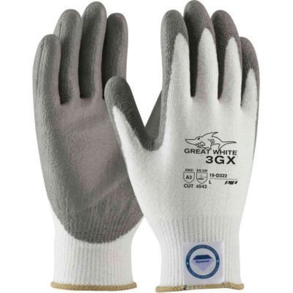 Pip PIP® 19-D322/L Great White® 3GX® Dyneema®Diamond Blended Glove, PU Coated, L 19-D322/L